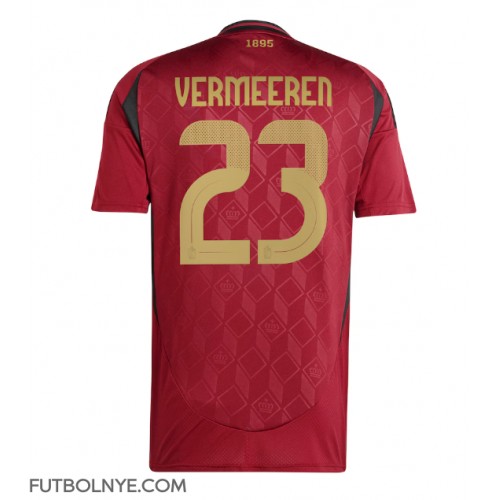 Camiseta Bélgica Arthur Vermeeren #23 Primera Equipación Eurocopa 2024 manga corta